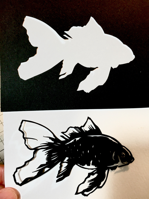 フリーハンド切り絵 金魚 切り絵の旅